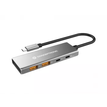 Conceptronic HUBBIES15G USB-C 4 portu USB-A centrmezgls USB 3.2 Gen 2 10 Gbit/s