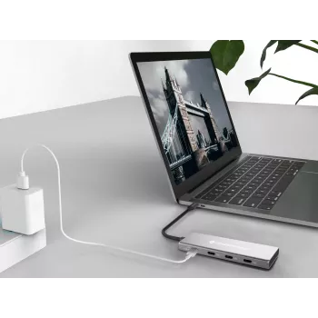 Conceptronic HUBBIES16G USB 3.2 Gen 2 Type-C centrmezgls 4 porti 10 Gbit/s pelēks