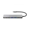 6-in-1 USB 3.2 Gen 1 Dokstacija CONCEPTRONIC DONN33G HDMI, 2×USB-A 5Gbps, 2×USB-C 5Gbps, 100W USB PD, Sudraba
