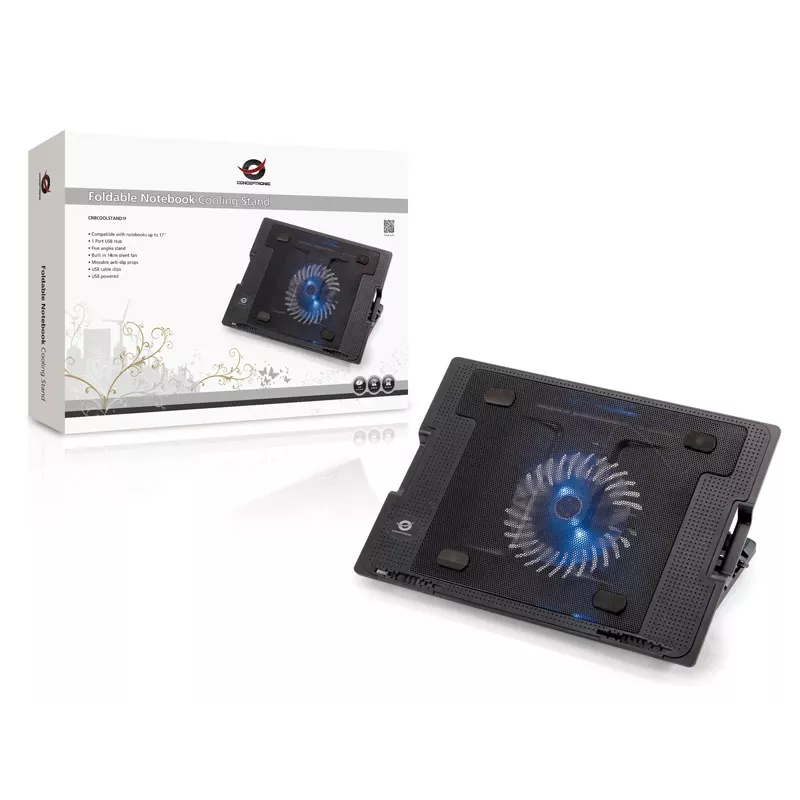 Conceptronic THANA Notebook Dzesēšanas Paliktnis, Piemērots līdz 17 collām, 1 Ventilators