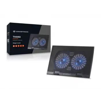 Conceptronic THANA Notebook Dzesēšanas Paliktnis, Līdz 17 collām, 2 Ventilatori