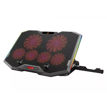 Conceptronic THYIA ERGO Gaming Laptop Dzesēšanas Statīvs, 6 Ventilatori, 43.2 cm (17 inch), RGB, Pelēks
