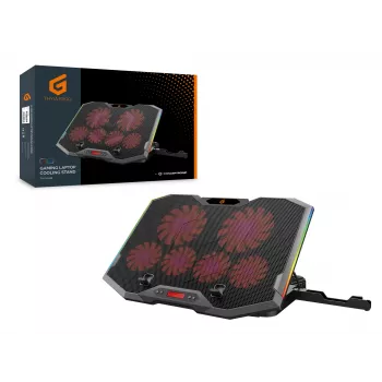 Conceptronic THYIA ERGO Gaming Laptop Dzesēšanas Statīvs, 6 Ventilatori, 43.2 cm (17 inch), RGB, Pelēks