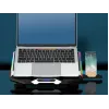Conceptronic THYIA ERGO Gaming Laptop Dzesēšanas Statīvs, 6 Ventilatori, 43.2 cm (17 inch), RGB, Pelēks