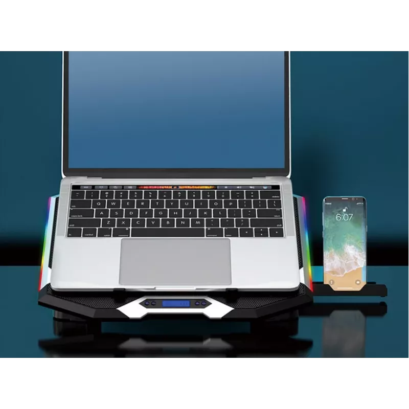 Conceptronic THYIA ERGO Gaming Laptop Dzesēšanas Statīvs, 6 Ventilatori, 43.2 cm (17 inch), RGB, Pelēks