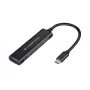 Conceptronic HUBBIES 4-portu USB 3.0 centrmezgls, 2 USB-C un 2 USB-A porti, alumīnija korpuss, USB-C savienotājs