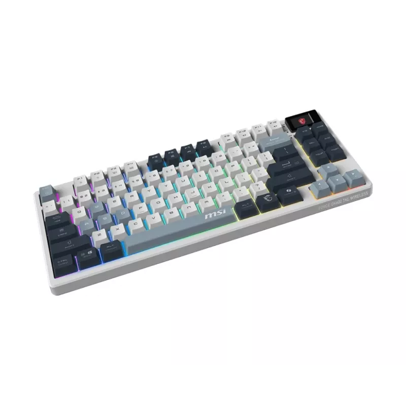 MSI Forge GK600 TKL Wireless Sky spēļu klaviatūra, DE (QWERTZ) izkārtojums