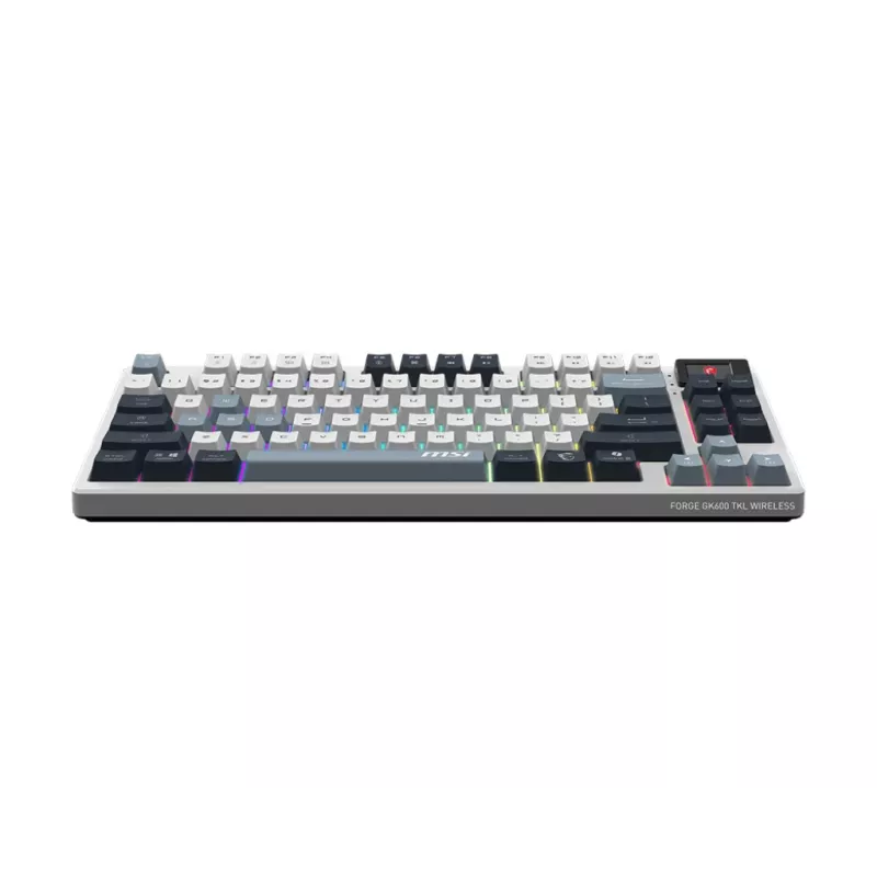 MSI Forge GK600 TKL Wireless Sky spēļu klaviatūra, DE (QWERTZ) izkārtojums