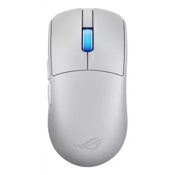 Spēļu pele ASUS ROG Harpe II Ace, labā roka, optiskā 42 000 DPI, RF bezvadu + Bluetooth + USB Type-A, 5 pogas, balta