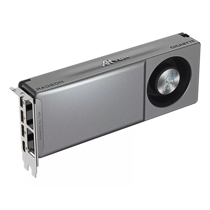 GIGABYTE Radeon AI PRO R9700 AI TOP 32G grafiskā karte - 32GB GDDR6, 256 bitu, PCI-E 5.0, 2920MHz kodola pulkstenis, 3 x DP, 1 x HDMI, GV-R9700AI TOP-32GD