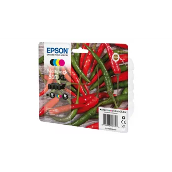Epson 503XL oriģinālās tintes kasetnes 4 gab. (melna, ciāna, fuksīna, dzeltena) XL augstas ražības