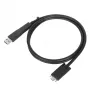 Targus ACC1133GLX USB-C kabelis ar skrūvējamu savienotāju un USB-A adapteri, 1 m, melns