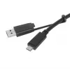 Targus ACC1133GLX USB-C kabelis ar skrūvējamu savienotāju un USB-A adapteri, 1 m, melns