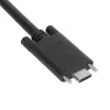 Targus ACC1133GLX USB-C kabelis ar skrūvējamu savienotāju un USB-A adapteri, 1 m, melns