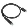 Targus ACC1133GLX USB-C kabelis ar skrūvējamu savienotāju un USB-A adapteri, 1 m, melns