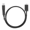 Targus ACC1133GLX USB-C kabelis ar skrūvējamu savienotāju un USB-A adapteri, 1 m, melns