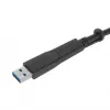 Targus ACC1133GLX USB-C kabelis ar skrūvējamu savienotāju un USB-A adapteri, 1 m, melns