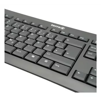 TERRA 1500 tastatūra un pele, vadu, USB, QWERTZ, melna, birojam