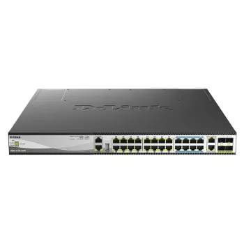 D-Link DMS-3130-30PS tīkla slēdzis, pārvaldāms L3, 2.5G Ethernet (100/1000/2500), PoE, 1U, melns