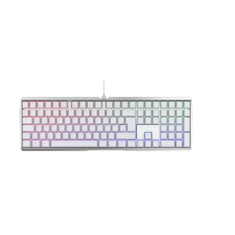 Spēļu tastatūra CHERRY MX 3.0S RGB USB QWERTZ Vācu Baltā 110 taustiņi