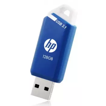 USB zibatmiņa HP X755W PACK x3 — 128 GB, USB Type-A 3.2 Gen 1, bīdāms dizains, zils/balts