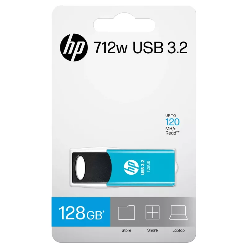 USB zibatmiņa HP 712w 128 GB USB Type-A 3.2 Gen 1 (3.1 Gen 1) Zila Slīdnis