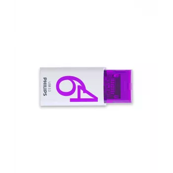Philips Click USB zibatmiņa 64 GB USB Type-C 3.2 Gen 1 (3.1 Gen 1) Violeta, Balta