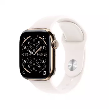 Viedpulkstenis Apple Watch Series 11 GPS + Cellular 42mm Gold Titanium Case Light Blush Sport Band S/M