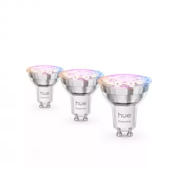 Philips Hue White and colour ambience Essential GU10 – viedais prožektors – 345 lm – 4.7W – 3 iepakojumā
