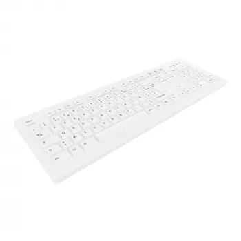 Contour Design Active Key ClassicClean medicīnas bezvadu tastatūra, pilna izmēra, balta C8100