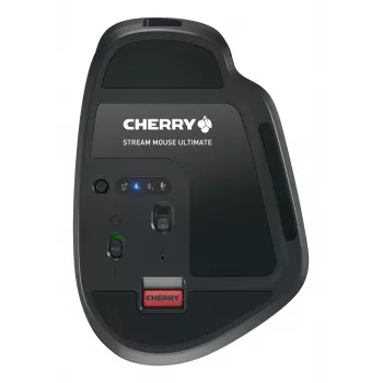 CHERRY Stream Ultimate pele, labā roka, RF bezvadu + Bluetooth + USB-C, 4000 DPI
