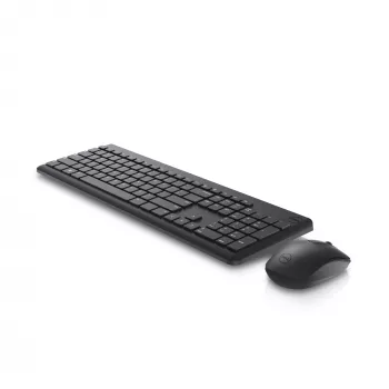 Bezvadu tastatūras un peles komplekts Dell KM3322W — RF, pilnizmēra vācu QWERTZ, melns