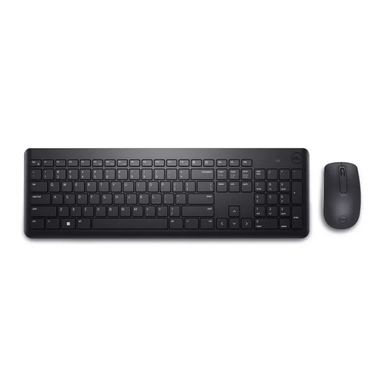 Bezvadu tastatūras un peles komplekts Dell KM3322W — RF, pilnizmēra vācu QWERTZ, melns