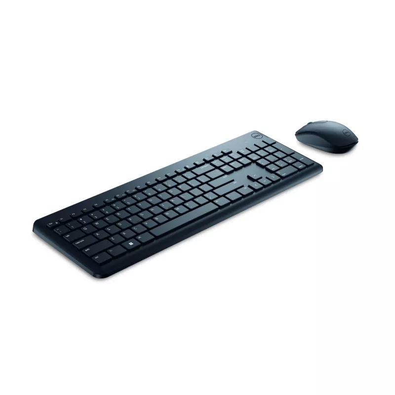 Bezvadu tastatūras un peles komplekts Dell KM3322W — RF, pilnizmēra vācu QWERTZ, melns