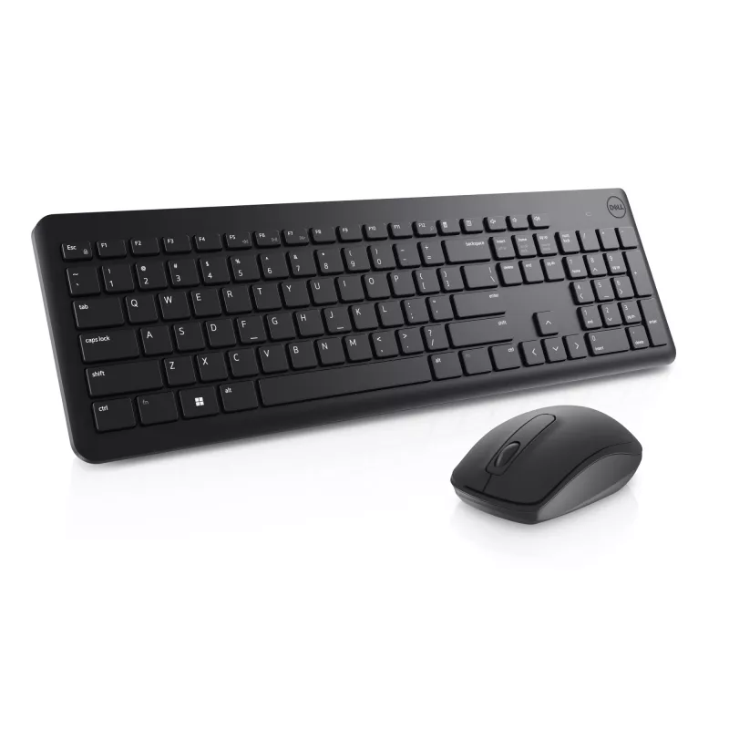 Bezvadu tastatūras un peles komplekts Dell KM3322W — RF, pilnizmēra vācu QWERTZ, melns