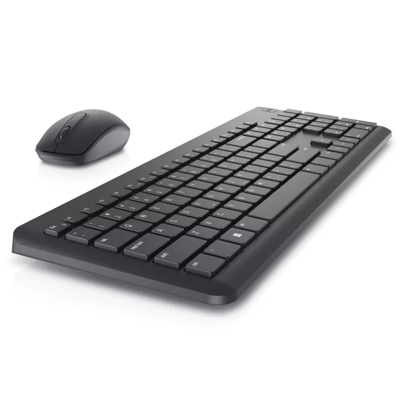 Bezvadu tastatūras un peles komplekts Dell KM3322W — RF, pilnizmēra vācu QWERTZ, melns