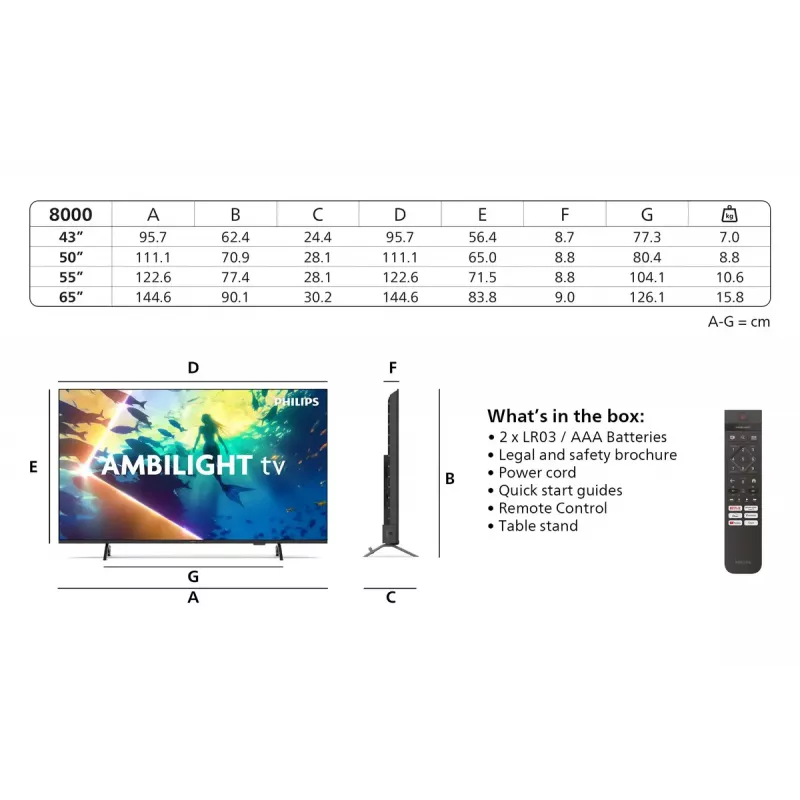 Philips 8500 sērija 65PUS8500/12 65 collu 4K Ultra HD QLED televizors