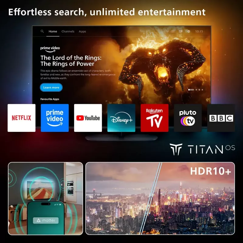 Philips 8500 sērija 65PUS8500/12 65 collu 4K Ultra HD QLED televizors