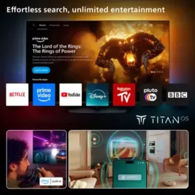 Philips Ambilight 48OLED760/12 TV 121,9 cm (48 collas) 4K Ultra HD Smart TV Wi-Fi Pelēks