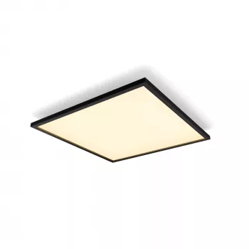 Philips Hue Aurelle Square Panel 600×600 mm viedie griestu gaismeklis, Bluetooth, 220–240V, 48 mm dziļums, melns/balts