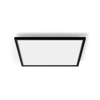 Philips Hue Aurelle Square Panel 600×600 mm viedie griestu gaismeklis, Bluetooth, 220–240V, 48 mm dziļums, melns/balts