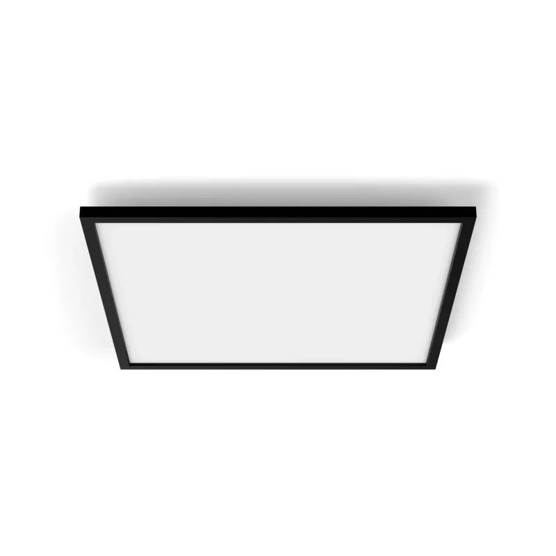 Philips Hue Aurelle Square Panel 600×600 mm viedie griestu gaismeklis, Bluetooth, 220–240V, 48 mm dziļums, melns/balts