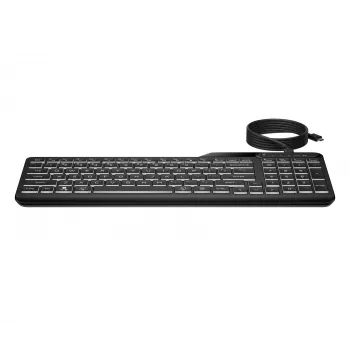 HP 400 fona apgaismojuma vadu tastatūra, pilna izmēra, USB, melna