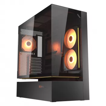 COUGAR CFV235 Midi Tower korpuss, ARGB, Stikls, Melns