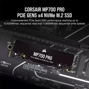 Corsair MP700 PRO 1 TB M.2 PCIe 5.0 SSD disks