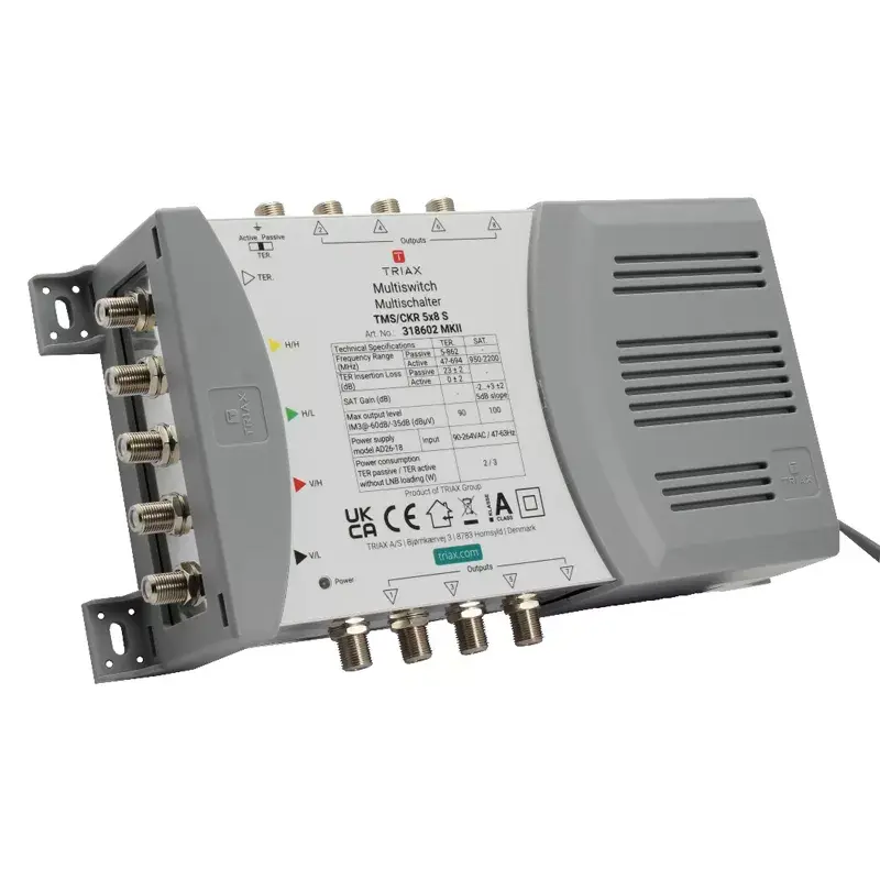 Satelītu multiswitch Triax 318602 5 ieejas 8 izejas