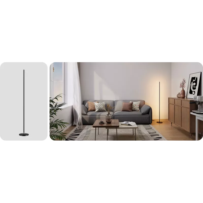 Govee Matter RGBICW H8076C13 grīdas lampa – viedais LED apgaismojums ar RGBIC un regulējamu baltumu