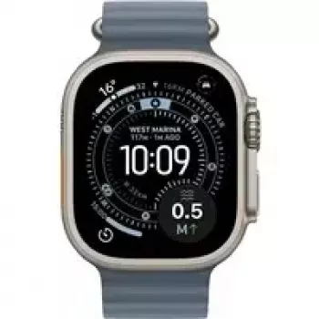Viedpulkstenis Apple Watch Ultra 3 GPS + Cellular 49mm dabīga titāna korpuss ar Anchor Blue Ocean siksniņu