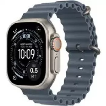 Viedpulkstenis Apple Watch Ultra 3 GPS + Cellular 49mm dabīga titāna korpuss ar Anchor Blue Ocean siksniņu