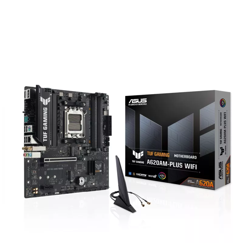 Mātesplate ASUS TUF GAMING A620AM-PLUS WIFI, A620, Socket AM5, micro ATX
